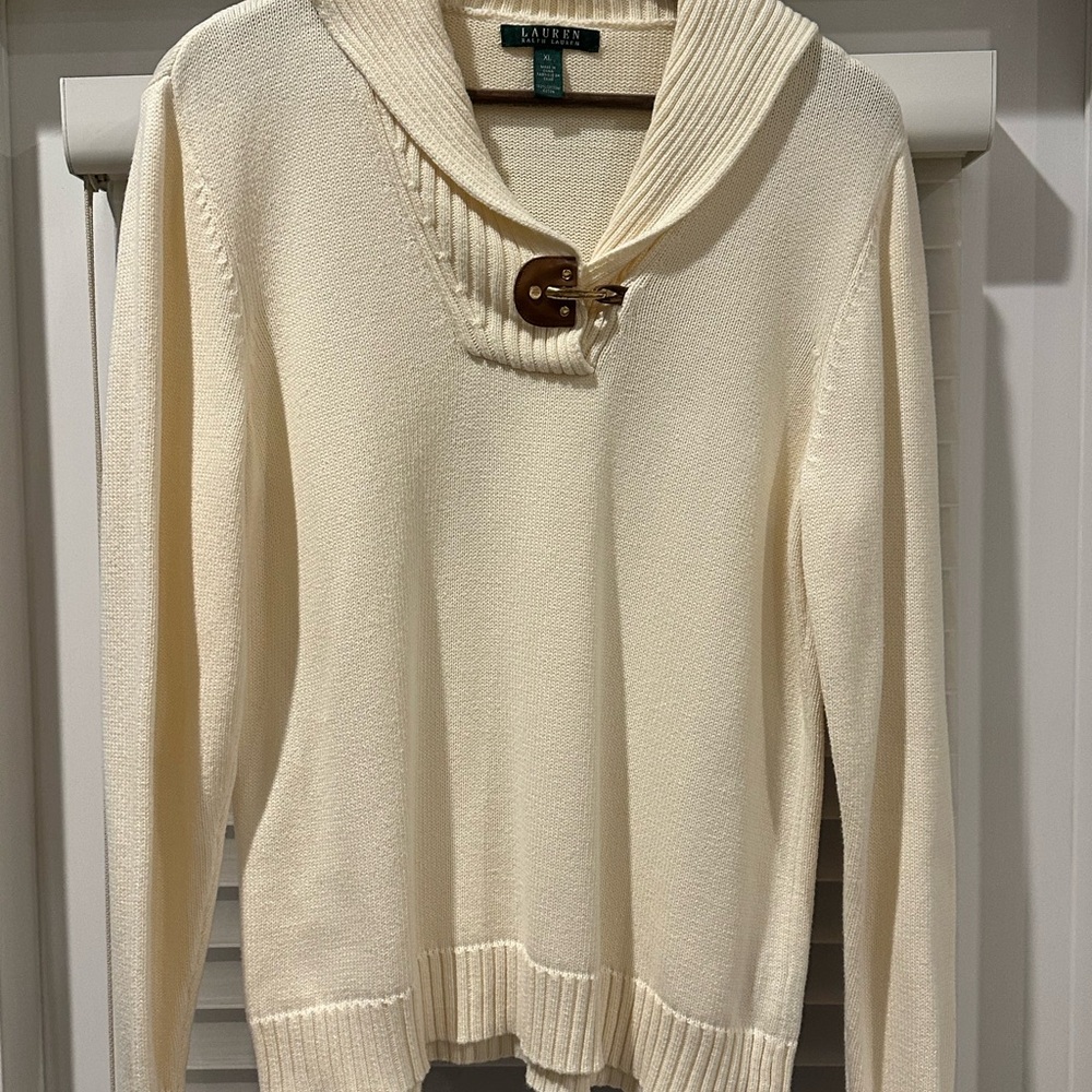 Ralph Lauren Off-White Cowl Neck Sweater